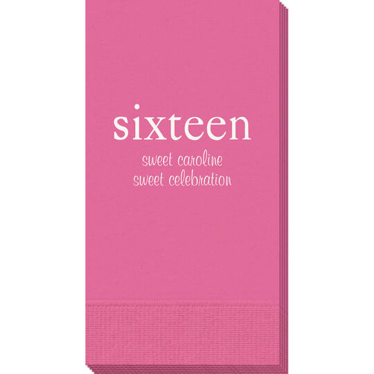 Big Number Sixteen Guest Towels